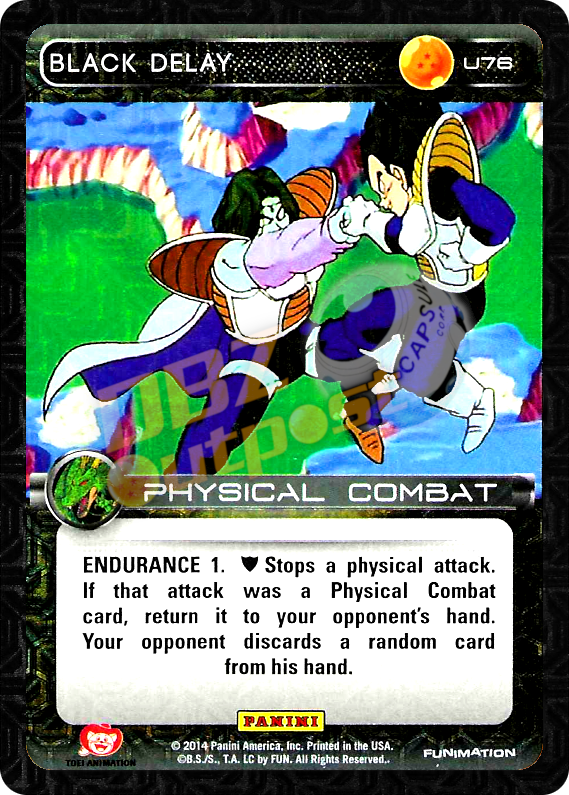 DBZ Dragon Ball Z TCG Card Panini Premiere U76 Black Delay Foil | eBay