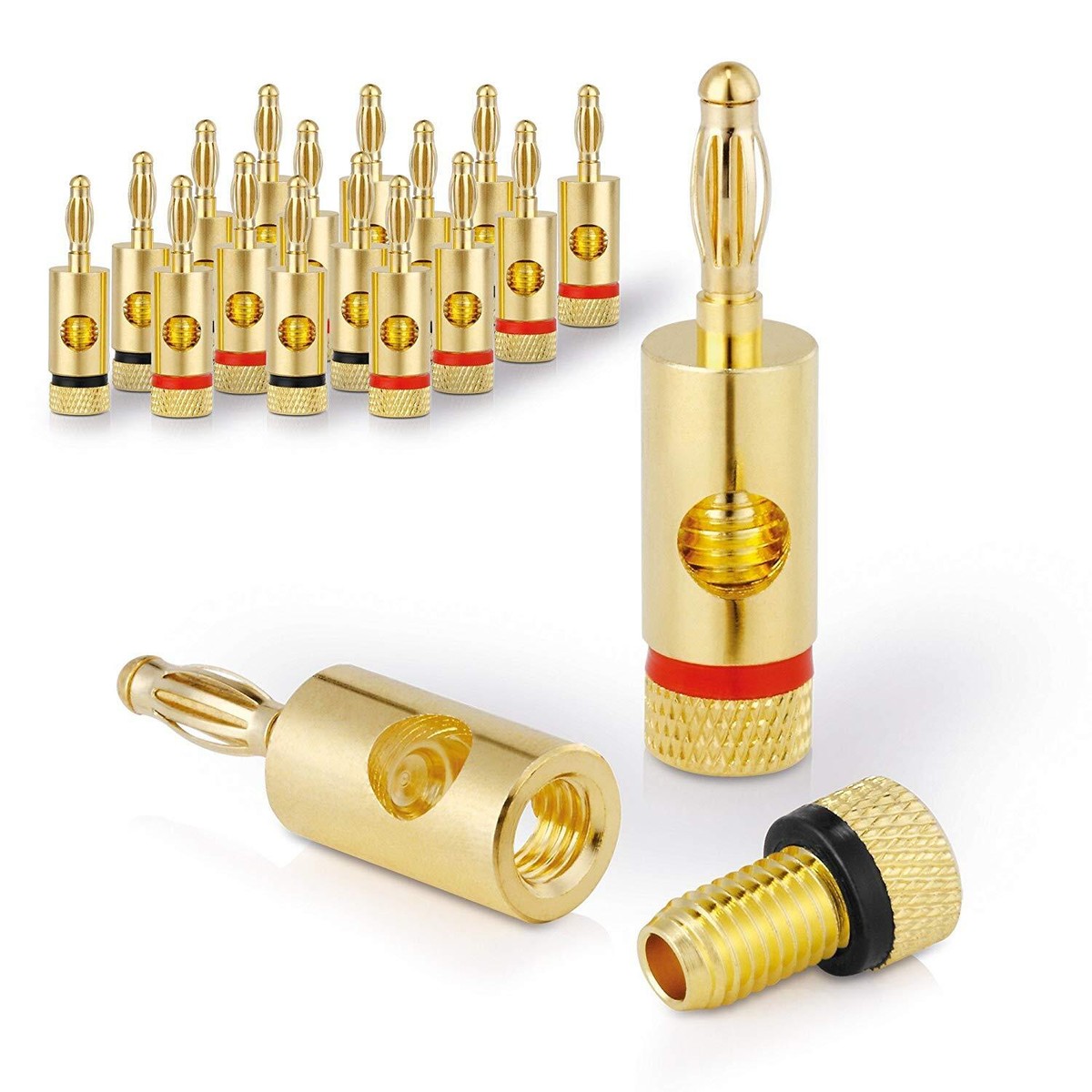 Lautsprecher Bananenstecker Sequpr Bananenstecker 24k Vergoldet – 6 Paare Für Bananenstecker Lautsprecher
