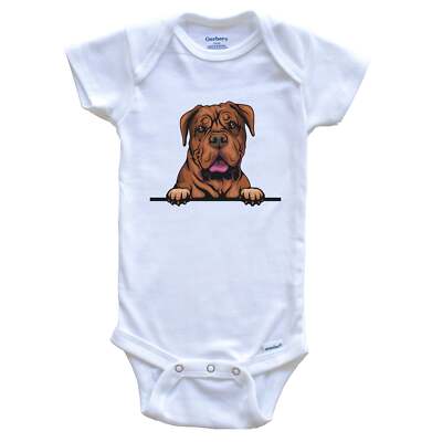 Dogue de Bordeaux Dog Breed Cute One Piece Baby Bodysuit v2