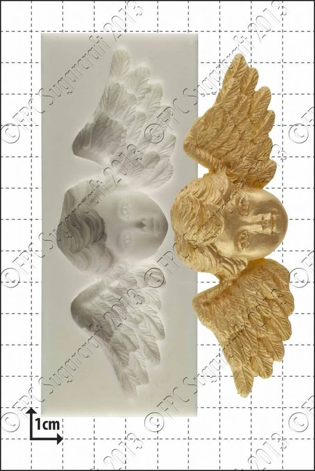 Molde de Silicona Alado Querubín Comida Uso FPC Pasta de Azúcar - Imagen 1 de 1
