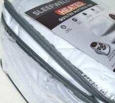 Biddeford Electric Heated Warming Quilted Full Mattress Pad With ONE Control New