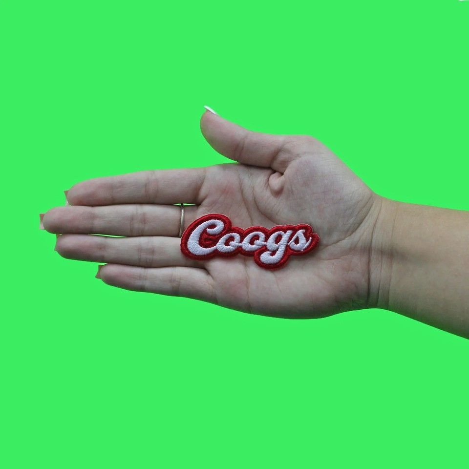 Coogs Cursive Script Patch Houston College Pride Embroidered Iron On | eBay