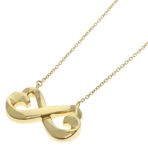 Tiffany Double Loving Heart Necklace K18 Yellow Gold Women'S Used Co ...