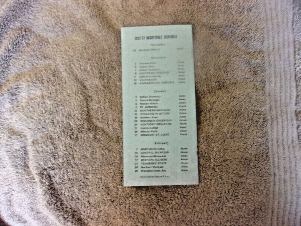 1972-73 EASTERN ILLINOIS BASKETBALL MEDIA GUIDE 1973 DON EDDY