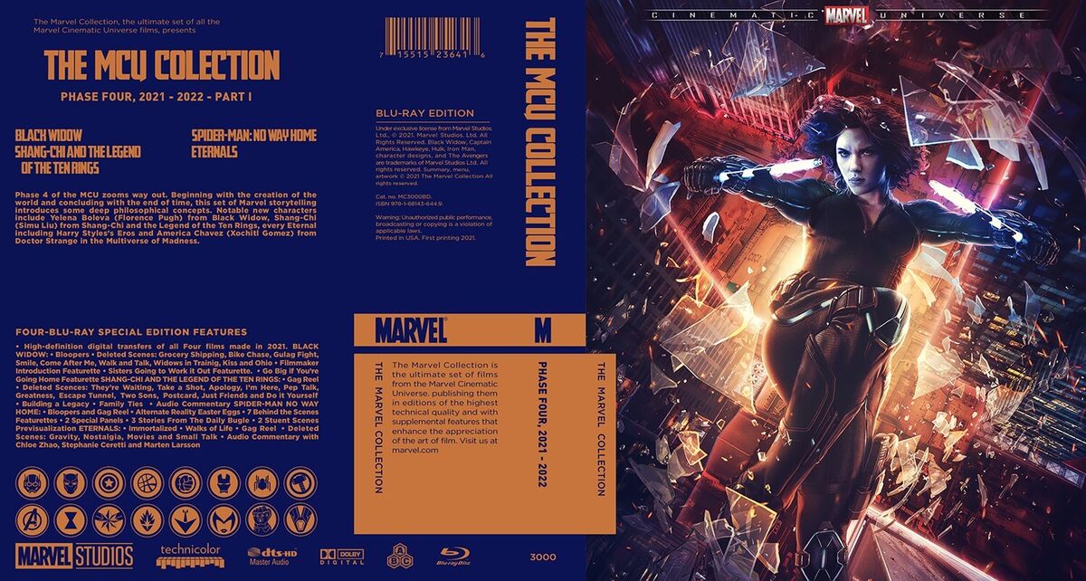 Marvel MCU Collection Phase 4 Blu-ray Cover W/ Case (No Discs) | eBay