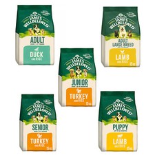 Image of James Wellbeloved Dry Dog Food Kibble Mixed Variety Bags Turkey, Lamb, Duck 15kg
