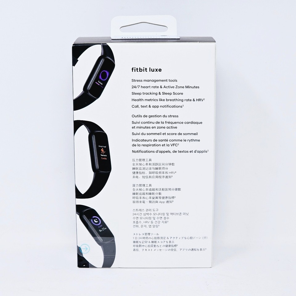 Fitbit Luxe Fitness +Wellness Tracker Graphite Stainless Steel Case