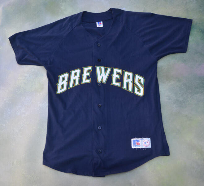 Vintage Russell Athletic NuBlend Milwaukee Brewers Jersey Size M. eBay