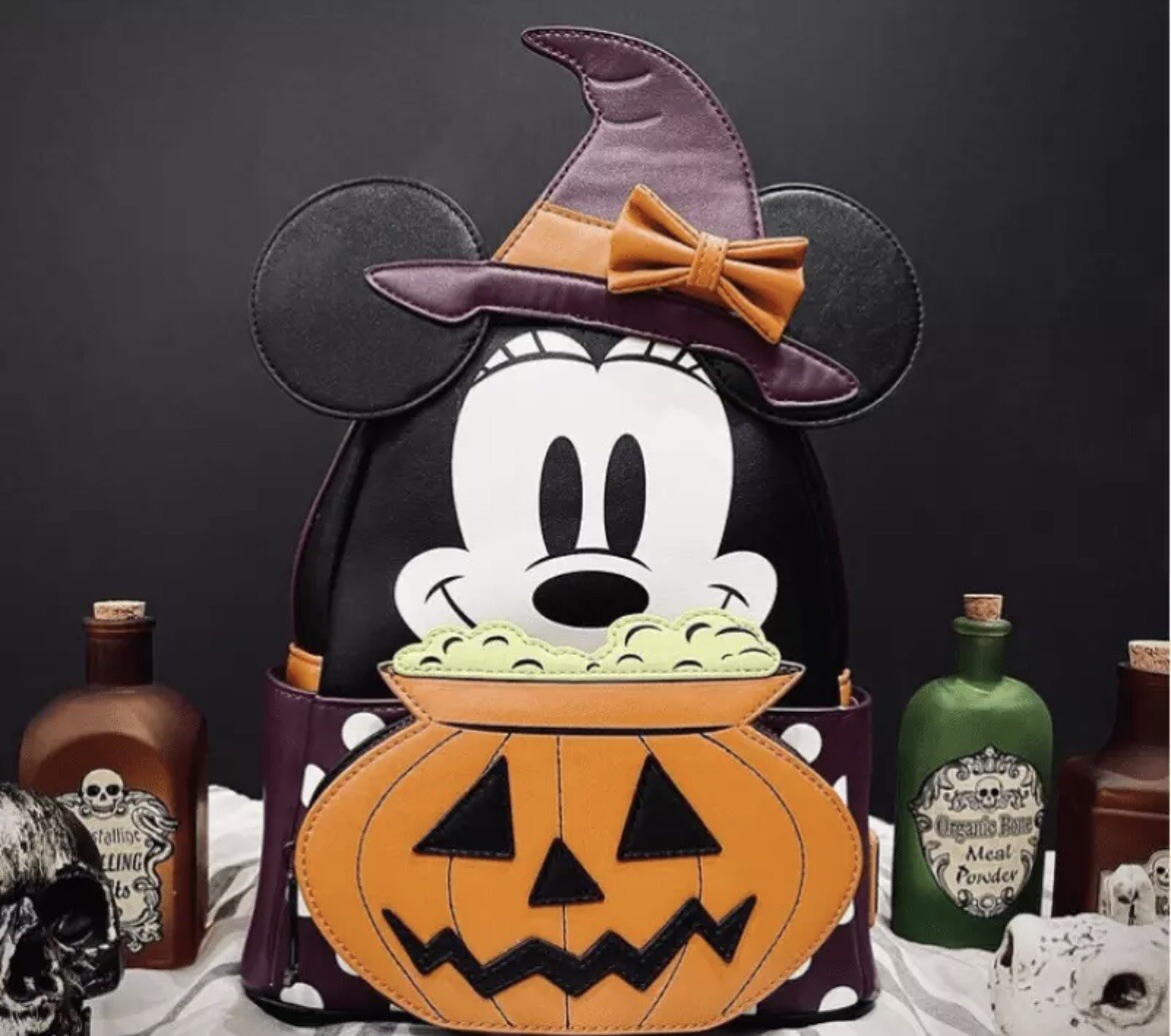 Disney LASR loungefly exclusive halloween minnie witch backpack NWT LOUNGEFLY LASR Exclusive Disney Halloween Minnie Mouse Witch  main image 3