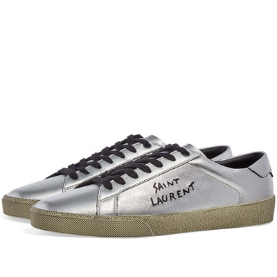 saint laurent sl06 court canvas signature sneaker