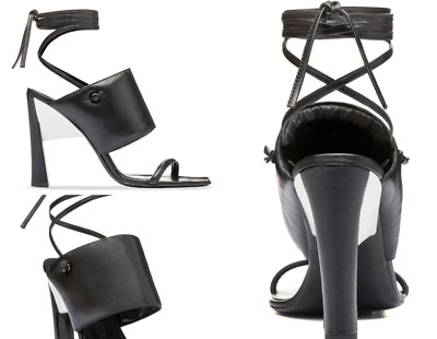 Marni Nappa Leather Laces Straps Sandals Schuhe Pumps Heels Shoes New 37