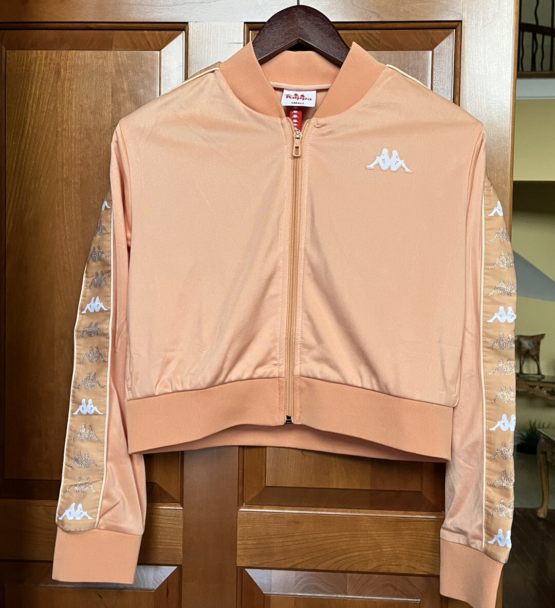 Kappa Women 222 Banda Osbar Track Cropped Jacket Peach White