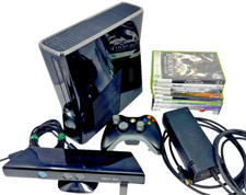 Microsoft XBox 360 S System Model 1439 Kinect Cables Controller 8 Games TESTED
