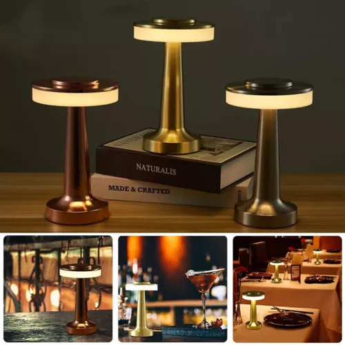 Dimmbar Akku Tischleuchte Touch Tischlampe LED Lampe USB Innen & Außen Kabellos - Bild 10 von 15