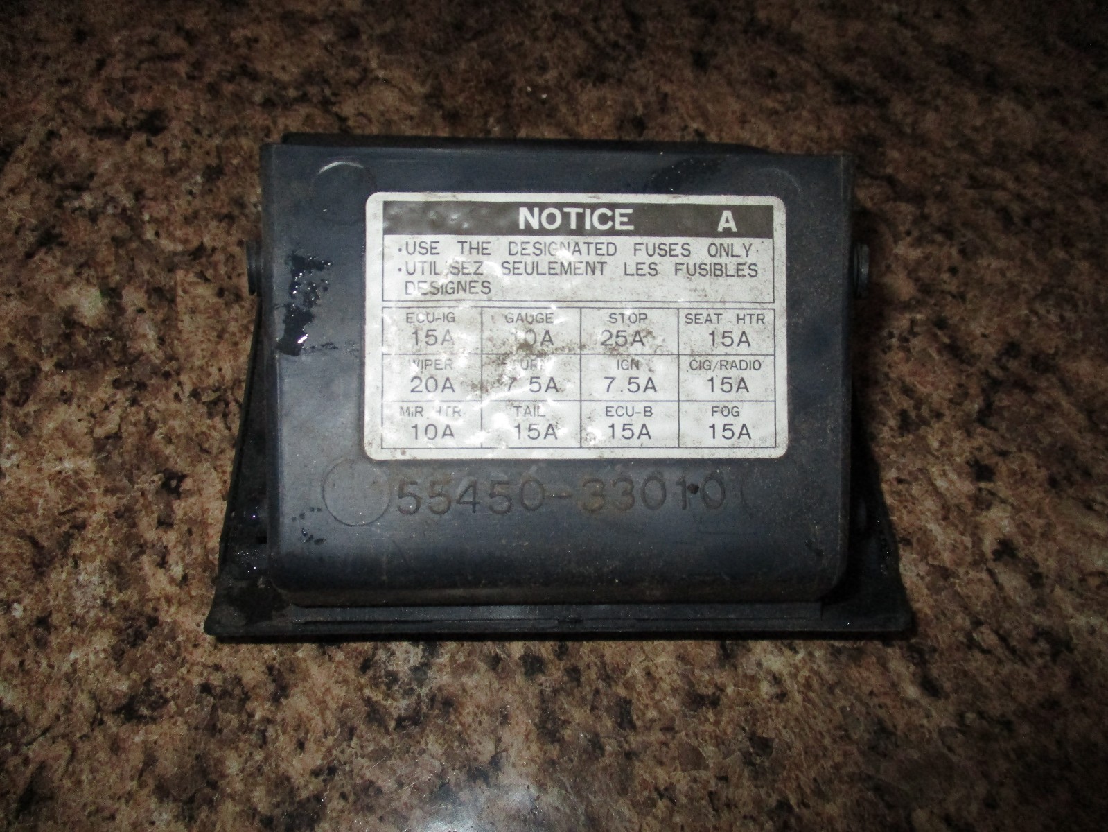 1992 TOYOTA Camry Left Side Driver Dash Brown Panel Fuse Access Door  55450-33010 | eBay