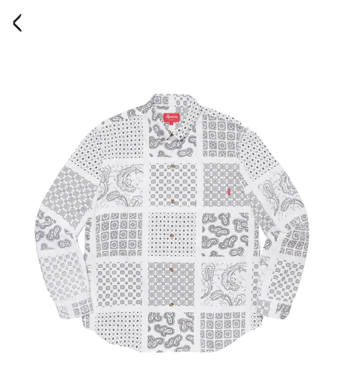 Supreme Paisley Grid Shirt White Size SMALL CONFIRMED! | eBay