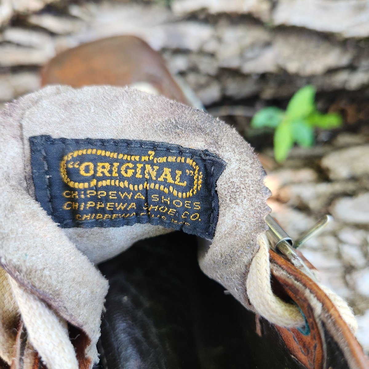 RARE 1930s Vintage Chippewa Shoes Steel Wood Platform Sole Leather