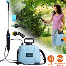 5L Rechargeable Electric Plant Sprayer Potable Garden Sprayer w/ Telescopic Wand