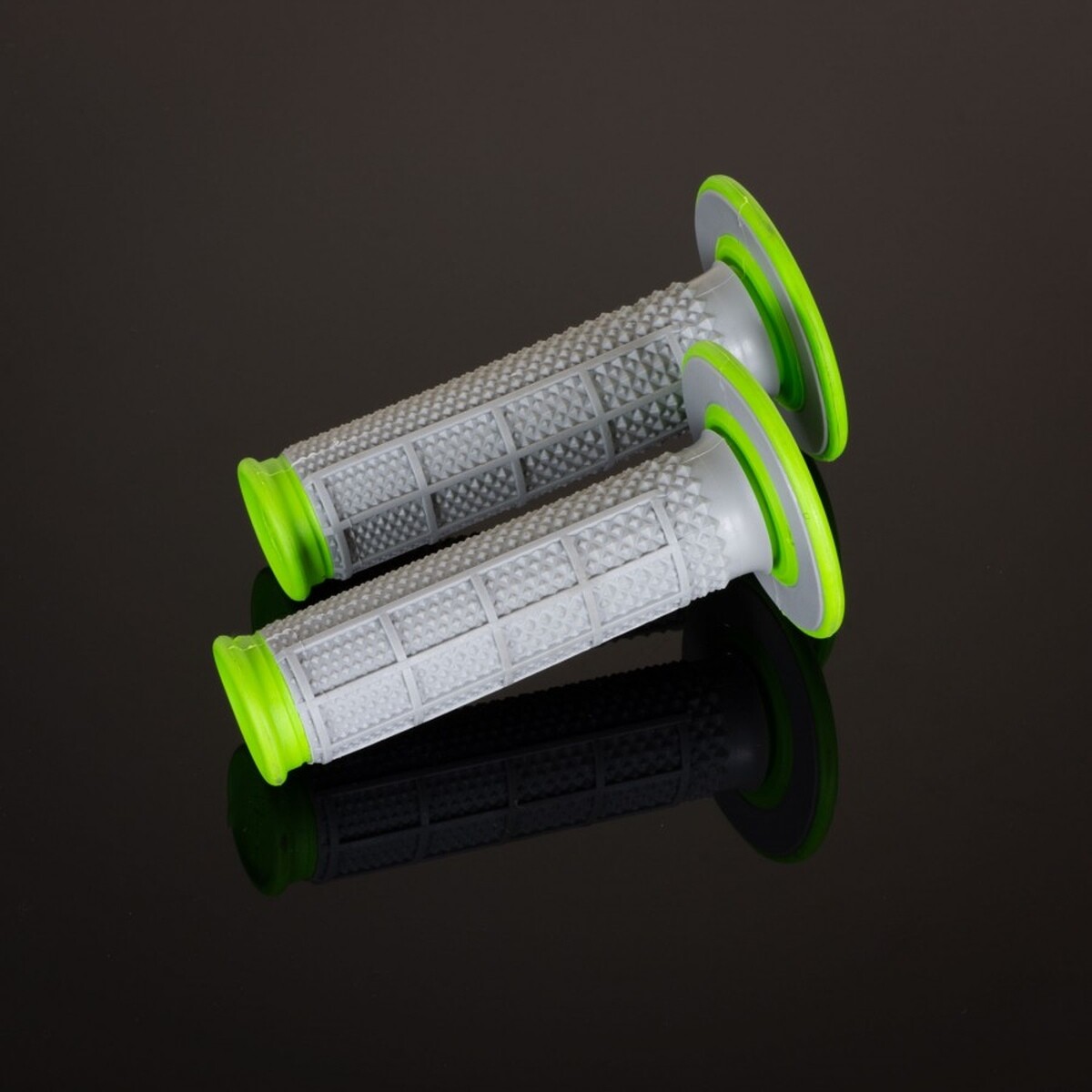 MX DUAL COMPOUND TAPERED GREEN fini les ampoules poignées gris vert