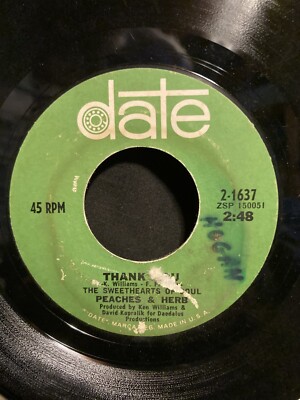 Peaches and Herb Thank You When He Touches Me Plays well has scuffs PET RESCUE
