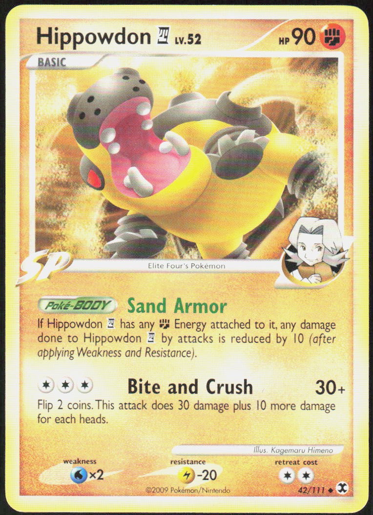 Hippowdon E4 42/111 Uncommon Rising Rivals LP Pokemon