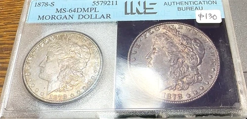 1878-S Morgan Dollar Nice Original Toned Choice BU Prooflike CHRC
