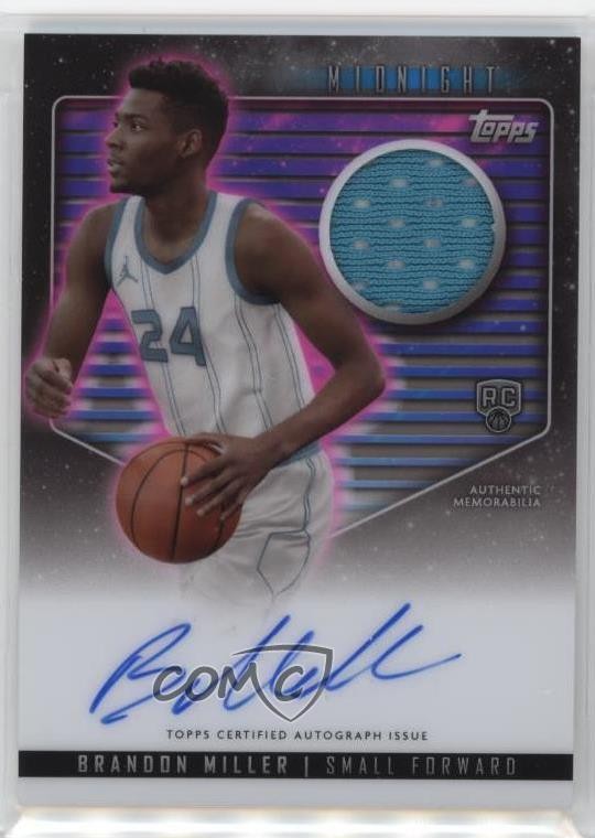 2023-24 Topps Midnight Rookie Jersey Auto Brandon Miller #RJA-BM Auto RC 4k5
