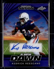 2025 Leaf Football Nation - A New Dawn Auto Purple Kedrick Reescano 3/8