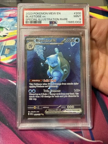 Blastoise ex 200/165 PSA 9 Special Illustration Pokemon 151 SV ENGLISH MINT