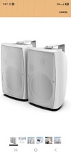 STUDIOFINIX 8-Inch 600W Passive Outdoor Speakers Wired, 2 Speakers - White