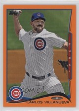 2014 Topps Factory Set Orange 161/199 Carlos Villanueva #272 2t4