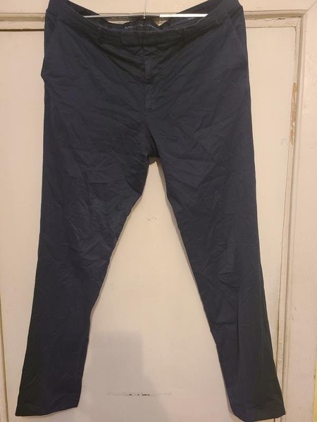Men Boglioli Trousers Navy Cotton 40 / XXL / 54