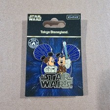 Disney Tokyo Resort Star Wars Pin Mickey Minnie Mouse as Jedis Princess Leia