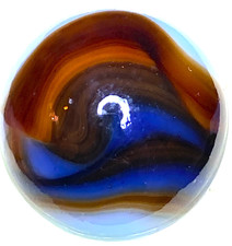 DAS/JABO BEAUTIFUL OXBLOOD AND GHOSTLY COLOR SWIRLED SHOOTER SIZE .72" BOX03/219