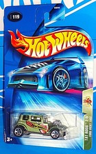 Hot Wheels 2004 Tat Rods Series #119 Ford Vicky 1932 Green w/ 5SPs