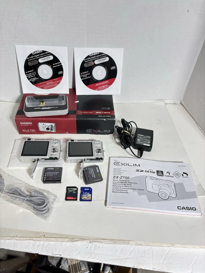 CASIO EXILIM ZOOM EX-Z75 7.2 MEGA PIXELS DIGITAL CAMERA PAIR. Working *READ* - Image 2 of 4