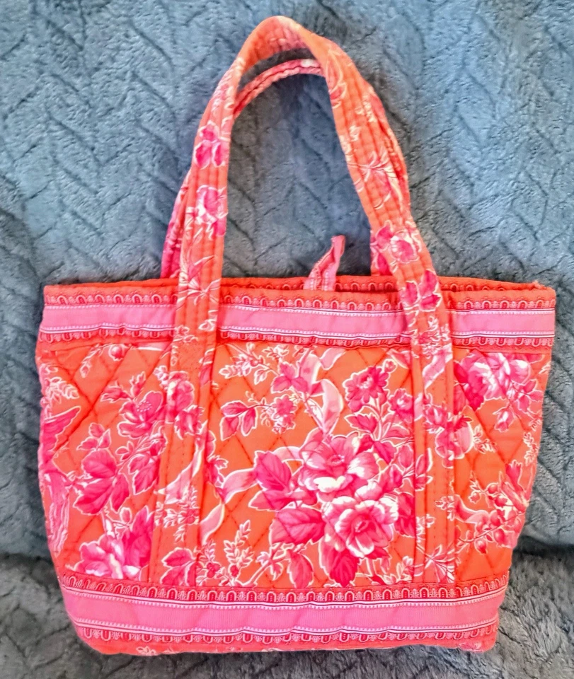 Vera Bradley Tote Purse Quilted Shoulder Bag In Pink - Image 2 of 4