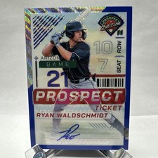 2024 Panini Prospect Edition Ryan Waldschmidt Blue Wave Prizm Signatures /75