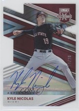 2020 Panini Elite Extra Edition 20/28 Kyle Nicolas #61 Auto 0c2