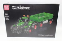 Mould King 17095 Traktor Mit Zwillingsreifen + AnhäNger + Frontlader 2368Pcs Neu