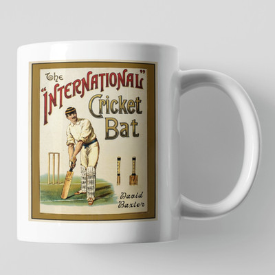 Personalisierte Vintage Cricket Tasse Retro Schlagmann Cricketspieler Geschenk für Ihn Papa