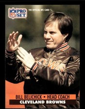 1991 PRO SET #126 BILL BELICHICK RC BROWNS