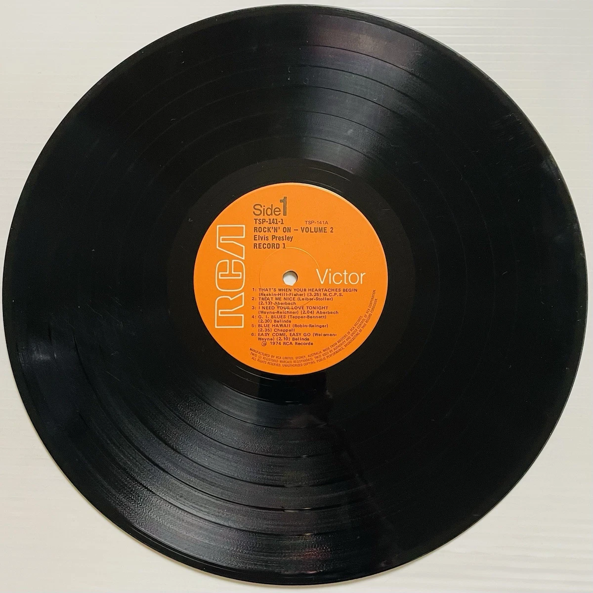Elvis Presley Rock N On Volume 2 Vinyl Record 2x 12” 33 RPM TSP-141 RCA 1974