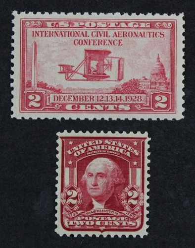 CKStamps: US Stamps Collection Scott#319f 649 2c Mint NH OG Large Margin