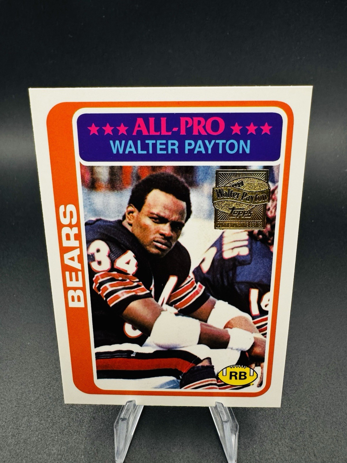 2001 Topps #WP3 WALTER PAYTON 1978 Commemorative Reprint #200 Chicago Bears MINT
