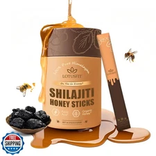 AUIXOPI Pure Himalayan Shilajit |Shilajit Honey Sticks |85+ Trace Minerals,Bo