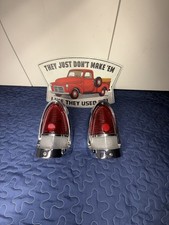 Pair Of 1955 Chevy Belair 210 150 Nomad Taillights With Bezels Pair Of 1955 Chevy Belair 210 150 Nomad Taillights With Bezels
