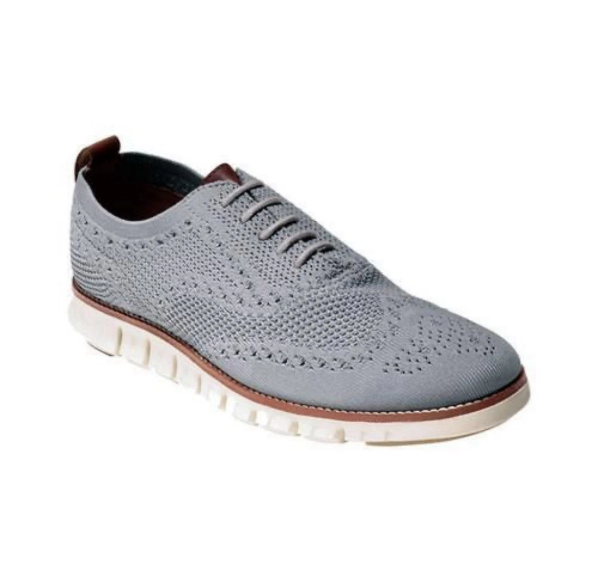 Cole Haan Zerogrand Stitchlite Men’s US 8.5 C24944 Oxford Shoes Knit Gray New