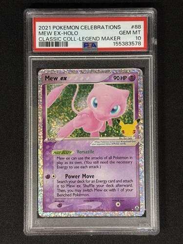 2021 POKEMON CELEBRATIONS CLASSIC COLL #88 MEW EX-HOLO PSA 10