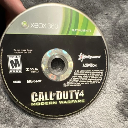 Call of Duty 4: Modern Warfare Platinum Hits Xbox 360 M-Mature NTSC 2007